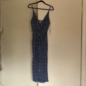 Patterned Cropped Jumpsuit, Size XL